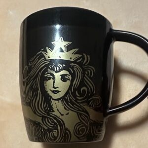 Starbucks Mug with Gold Design